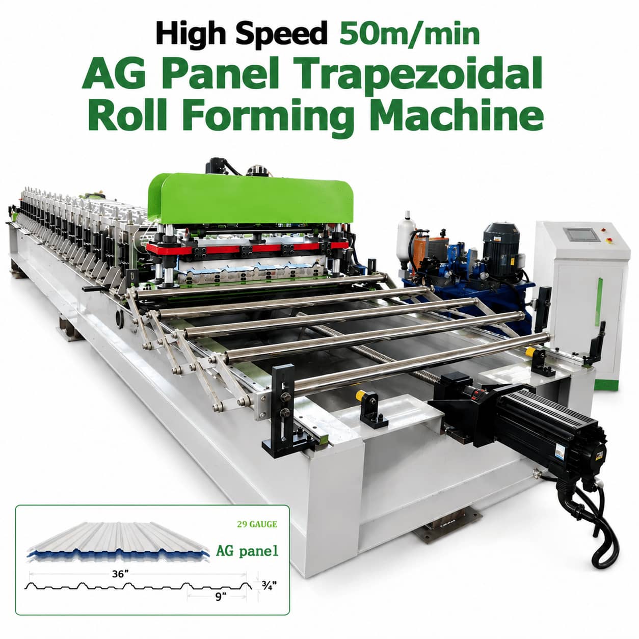 High Speed AG Panel Trapezoidal Roll Forming Machine