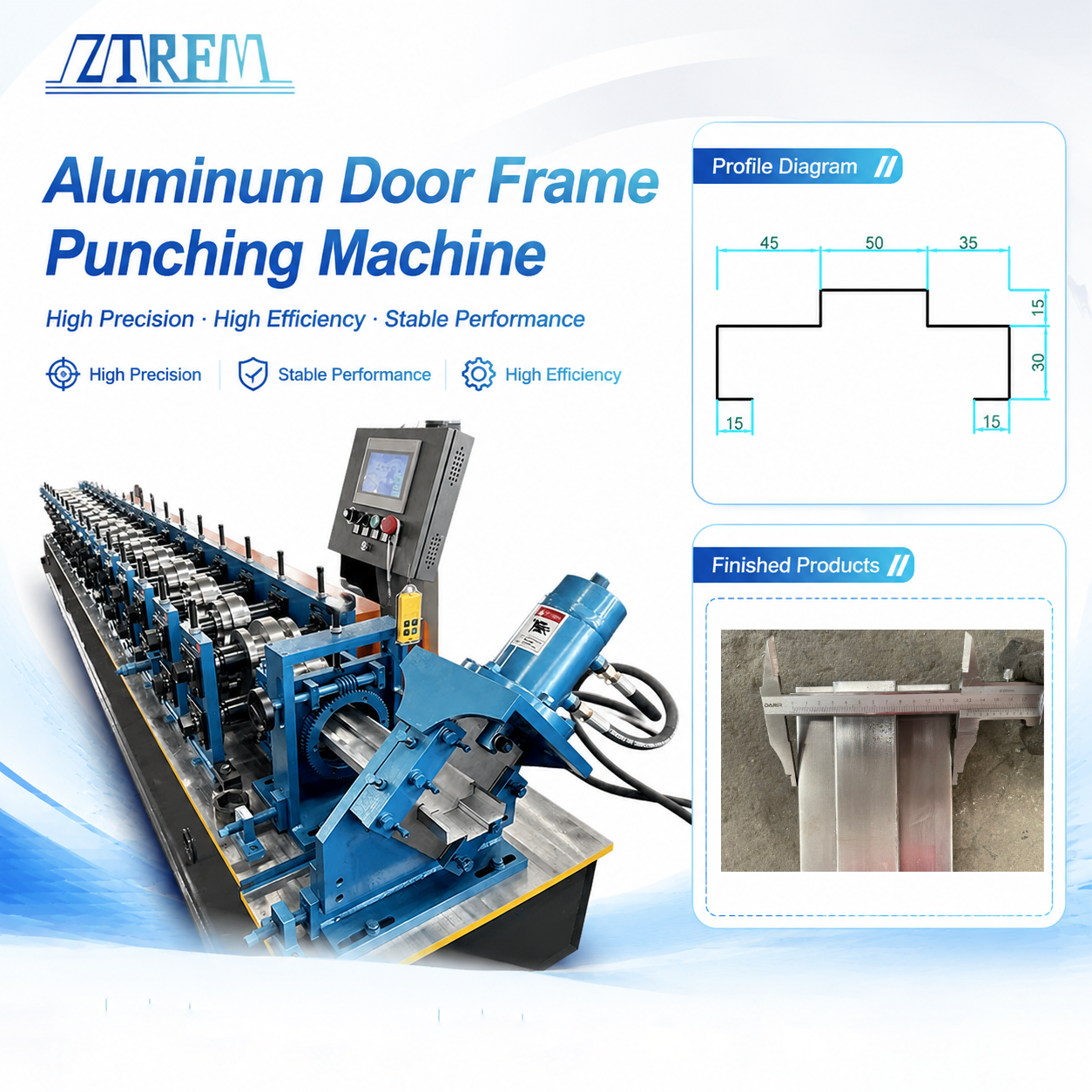 Automatic Window and Door Frame Roll Forming Machine for Steel and Aluminium