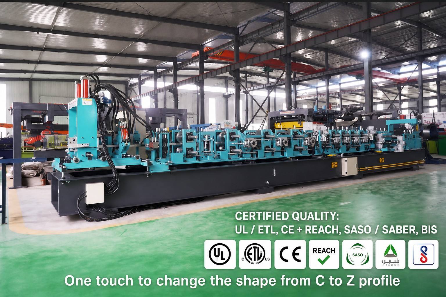 Automatic Changeable Purlin Machine for Steel Building Applications