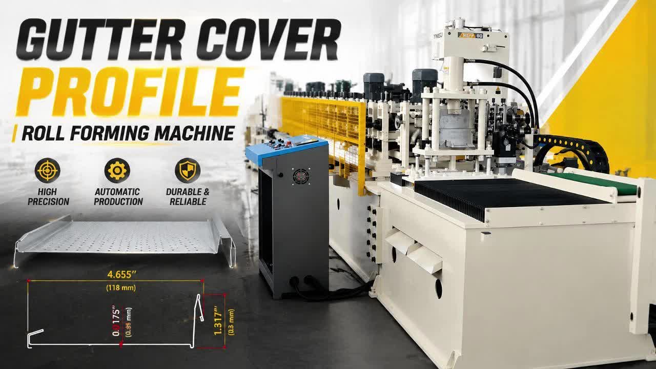 gutter cover profile roll forming machine