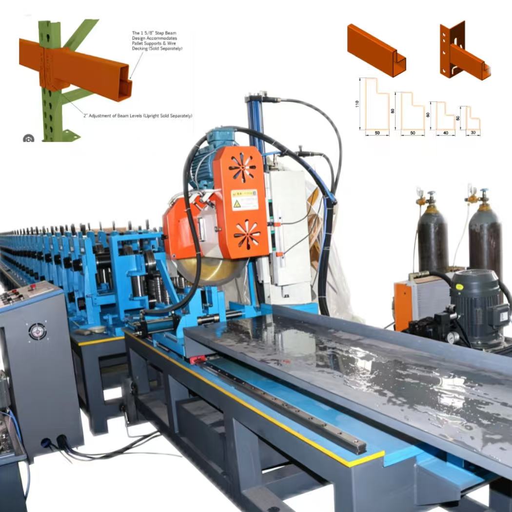 Pallet rack step beam roll forming machine