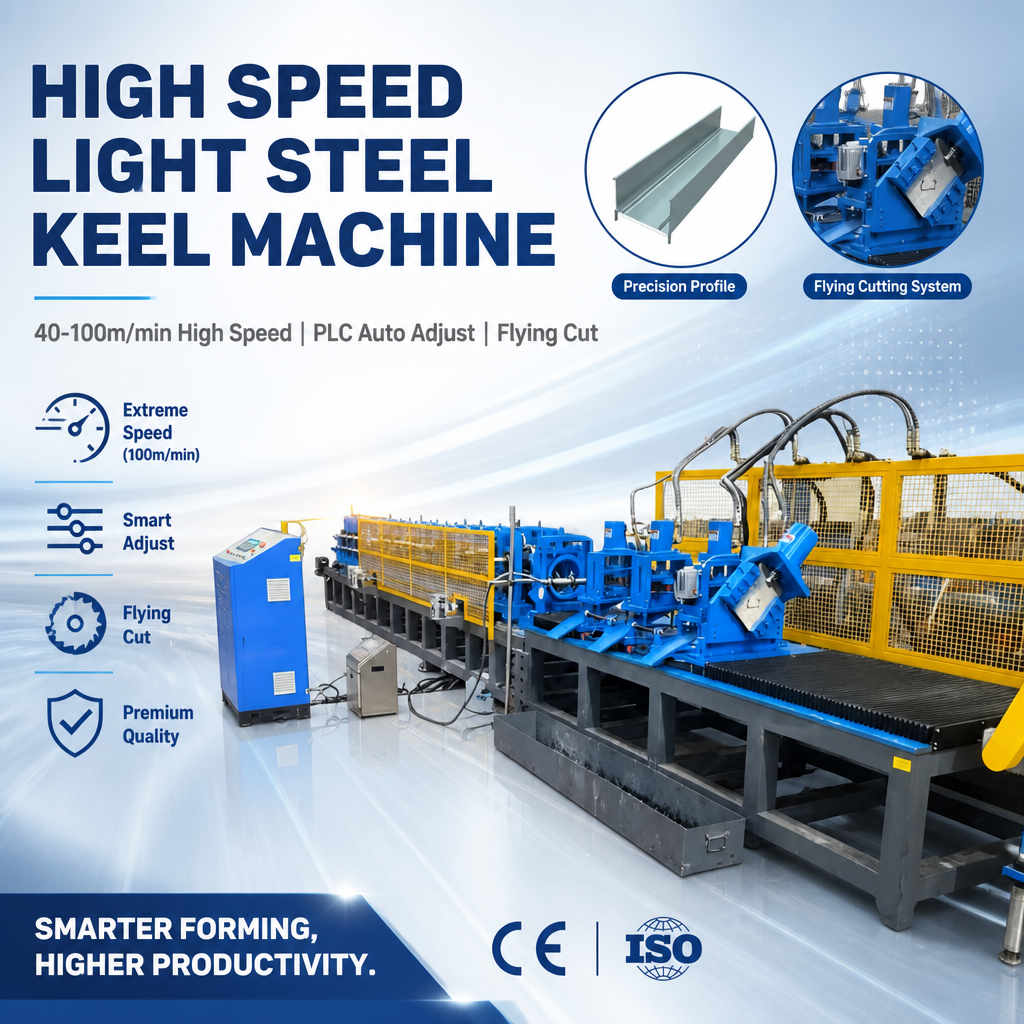 High Speed Light Steel Keel Machine 45m/min Metal Stud and Track Roll Forming Machine