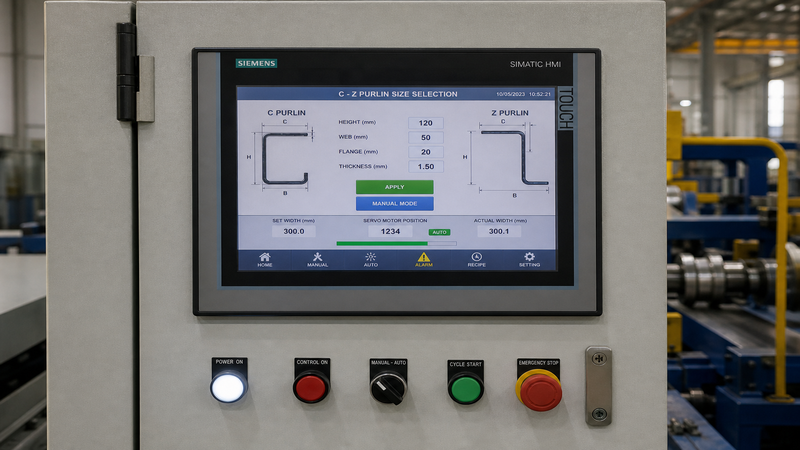 C/Z Purlin Automatic Quick-Changeover Systems