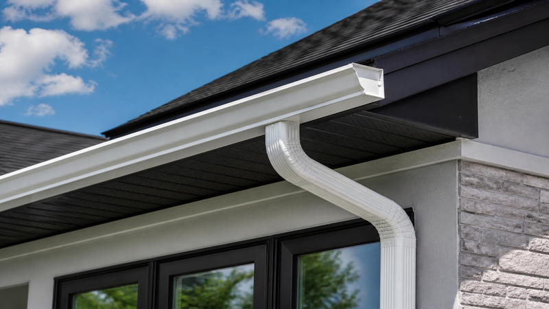 Residential High-Capacity K-Style Seamless Eaves Gutters