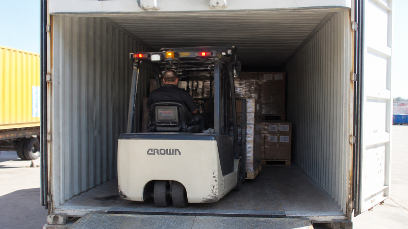 Maritime Export 40ft High-Cube Container Palletized Loading