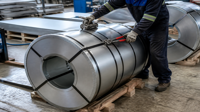 Heavy Steel Coil Debanding, Tensioning & Strapping Operations