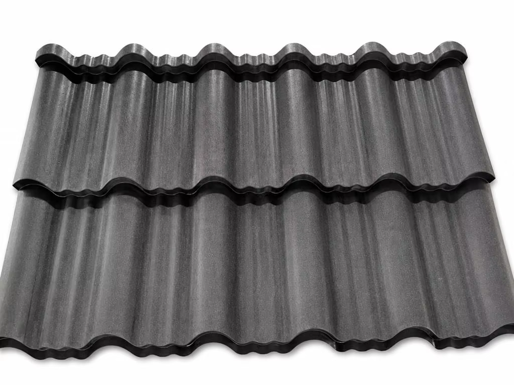 Finished glazed step tile sheets with stepped tile pattern