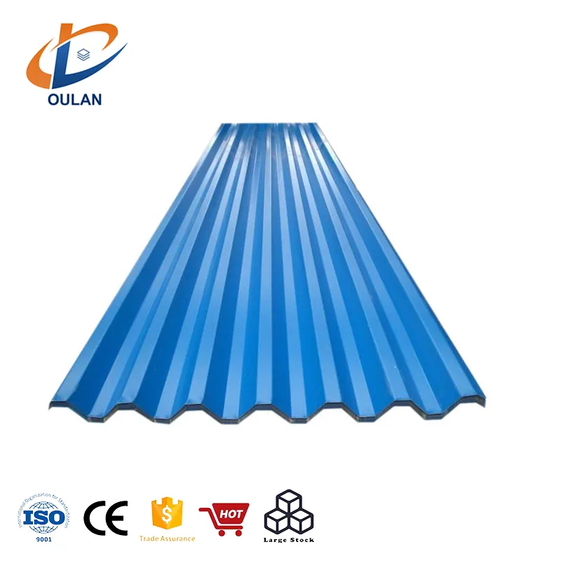 ASTM A1008 CS Type a 0.8mm 4X8FT Corrugated Roofing Sheet Construction Building Coated Panel