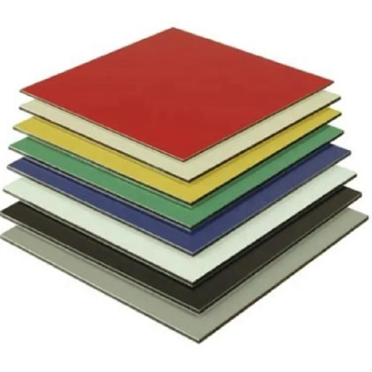 Decorative Wall Facade/Ivory White Aluminum Composite Panel/Building Metallic Materials Light green