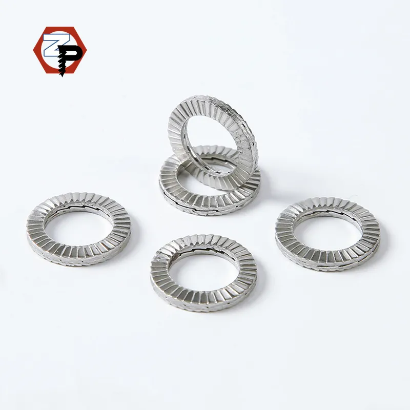 DIN25201 Stainless Steel SS 304 316 M3-M36 Wedge Locking Washer Anti-Slip Serrated Double Two Fold Self-locking Washers