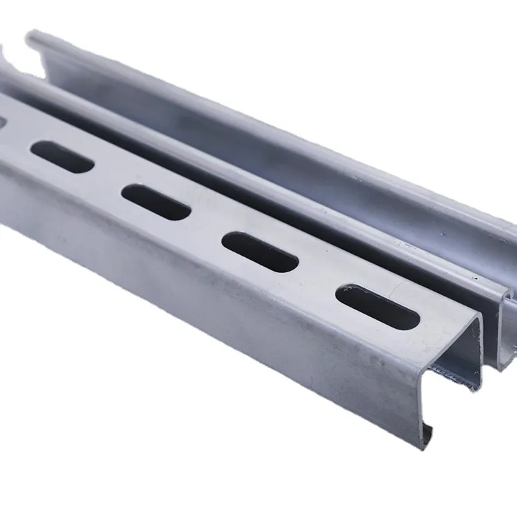Durable Q235 Carbon Steel Unistrut Channel Versatile Galvanized C Shape Construction Offering Welding Bending Cutting Services