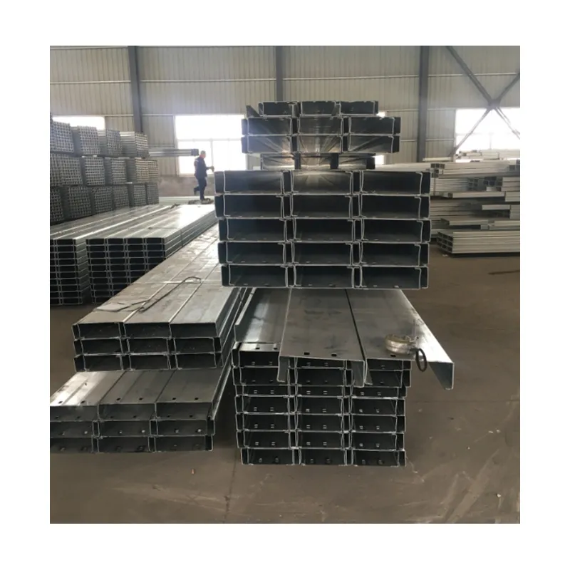 Galvanized C-Shaped Steel Structure for Prefabricated Building Material Warehouse Shed Bis Certified Custom Cutting Processing Shandong, China+15-21 days+galvanizing+Non-oiled+Yes