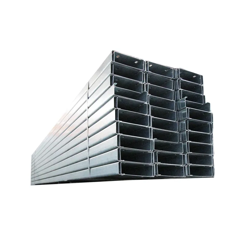 Durable Powder Coated Steel Channel Saso Certified for Outdoor Construction-C Purlin and Cutting Sheets Application