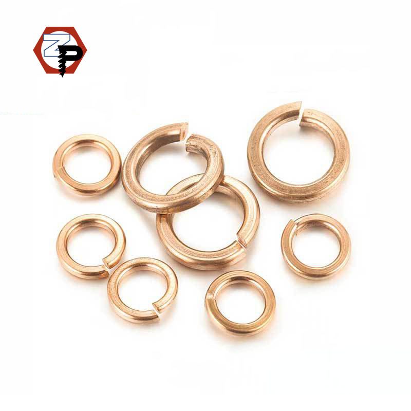 Fastener Manufacturer GB93 DIN127 M8 M12 M16 Brass Copper Material Spring Lock Washers