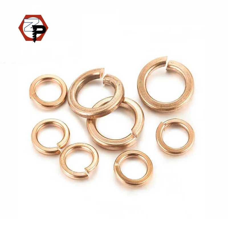Fastener Manufacturer GB93 DIN127 M8 M12 M16 Brass Copper Material Spring Lock Washers