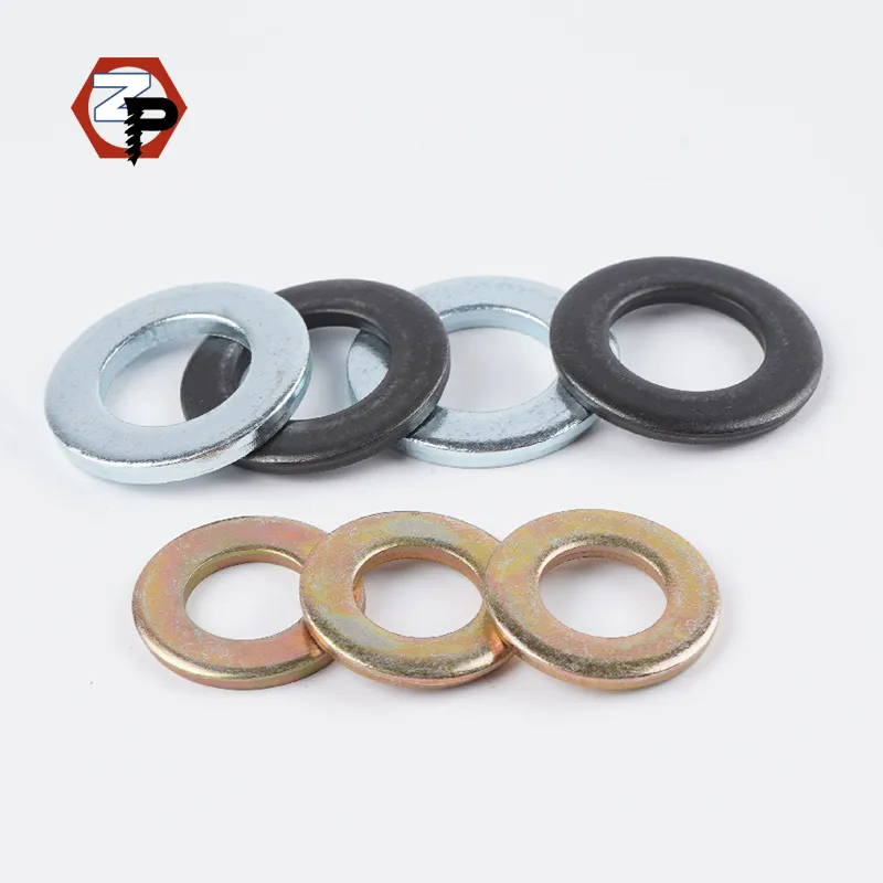 Flat Washers DIN125 Carbon Steel Yellow Zinc Plated Black Oxide M4 M5 M6 M8 M10 M12 M16 M20