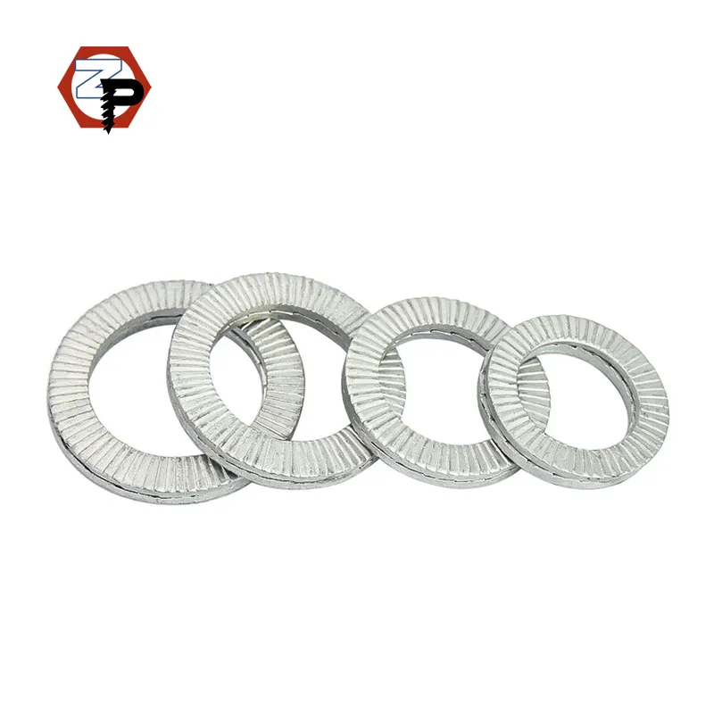 DIN25201 Steel Dacromet M3 M3.5 M4 M5 M6 M8 M10 M12 M14 -M36 Serrated Double Washer Two Fold Self Locking Washers