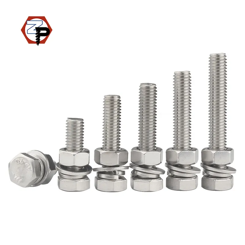Fasteners M6 M8 M10 Stainless Steel SS 304 316 Hex Hexagonal Head Bolts and Nuts Suppliers Manufacturer Hex Head Bolts+8mm+M3