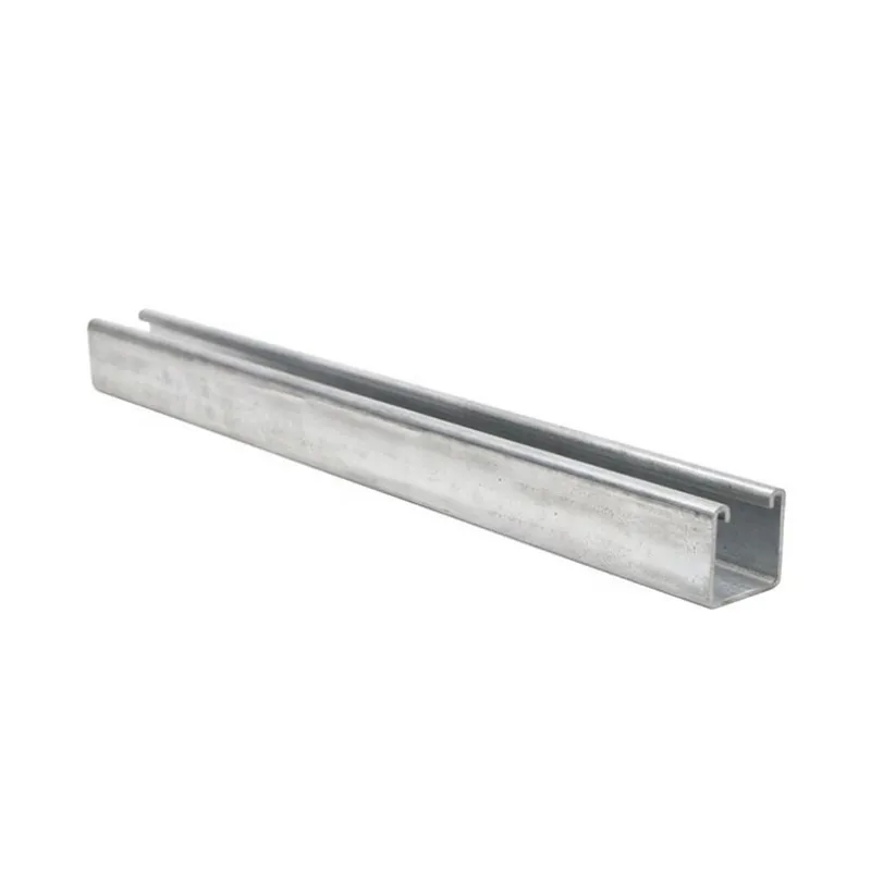 Low Price Wholesale HDG Steel C Channel Purlin 41x41x2mm Slotted Galvanized Metal Tracks SASO Certified Steel Sheet