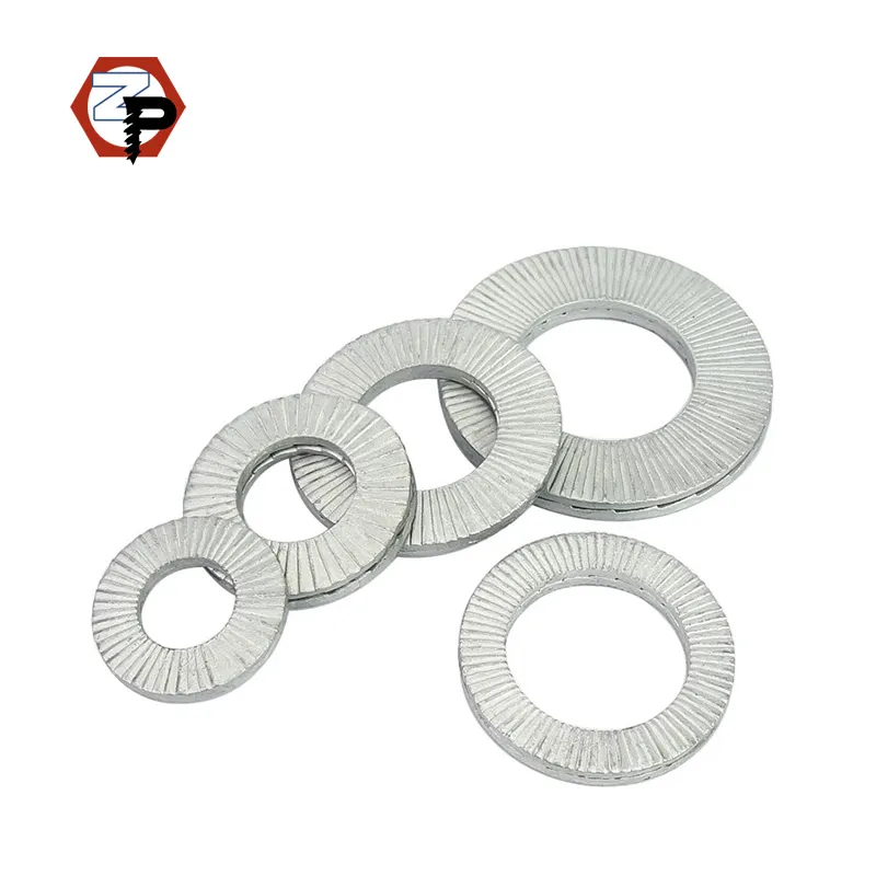 Free Sample DIN25201 Steel Dacromet M3-M36 Serrated Double Two Fold Self-locking Washers