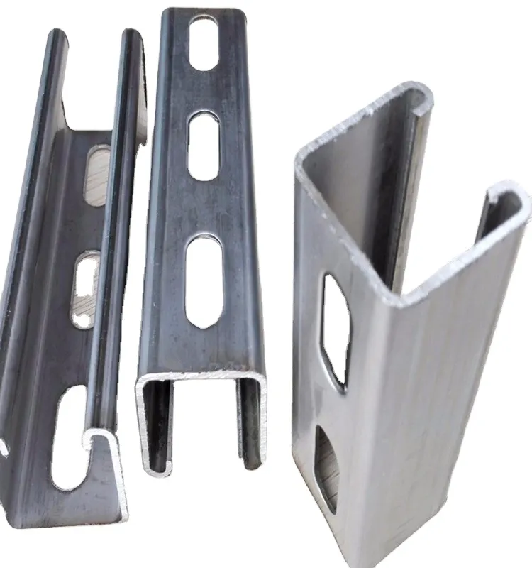Customized U Channel Purlin Structural Unistrut Channel Steel Galvanized Steel Profile c Channel Price 41*41mm
