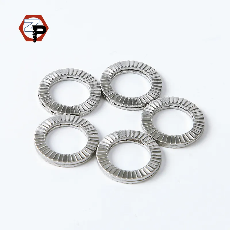Self-locking Washers Double Two Fold Serrated Anti-Slip Wedge Locking Washer DIN25201 Stainless Steel SS 304 316 M3-M36
