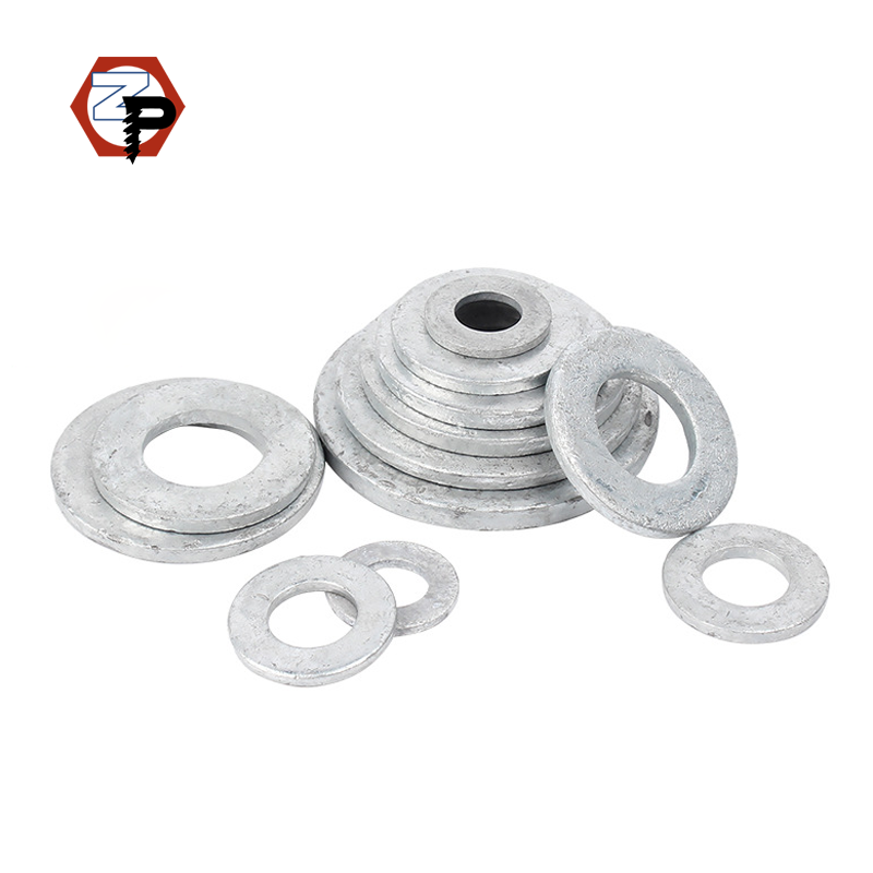 Metal Carbon Steel Hot Dip Galvanized HDG Stamping Washers Custom 4.8 8.8 Grade Din9012 Flat Washer