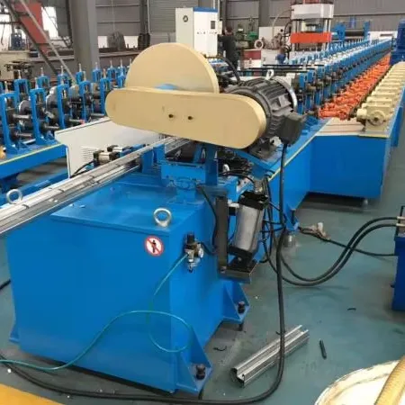 2.0mm Thickness Galvanized Steel Fence Post Rack Steel Forming Machine Palisade Rollformer