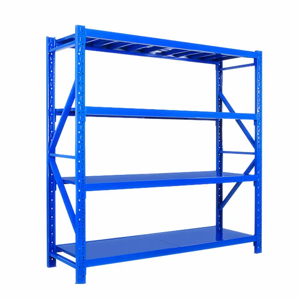 Lightweight 4-Layer Adjustable Metal Steel Pallet Racking Powder Coated Warehouse Rack