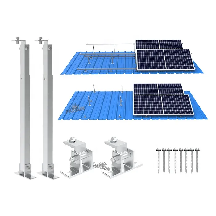 FarSun PV Mount Racking System Roof PV Solar Mounting System Flat or Pitched+Al6005-T5 & SUS304+Ground Mounting