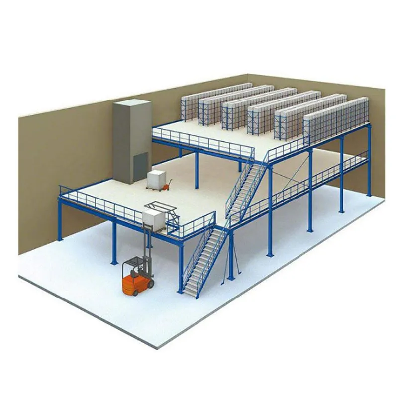 Warehouse Loft Platform Shelves Heavy Duty Steel Platform Attic Racks Mezanine Floor Customize