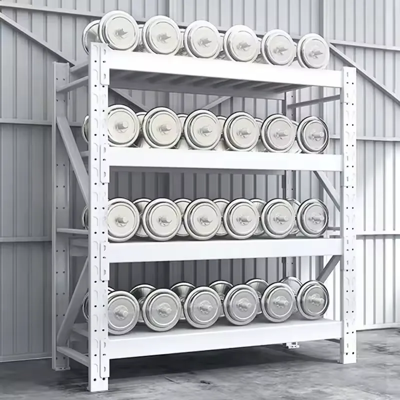 Metal Storage Racking Multi-Tier Adjustable Thickened Boltless Assembled Stacking Racks Warehouse Storage Racks