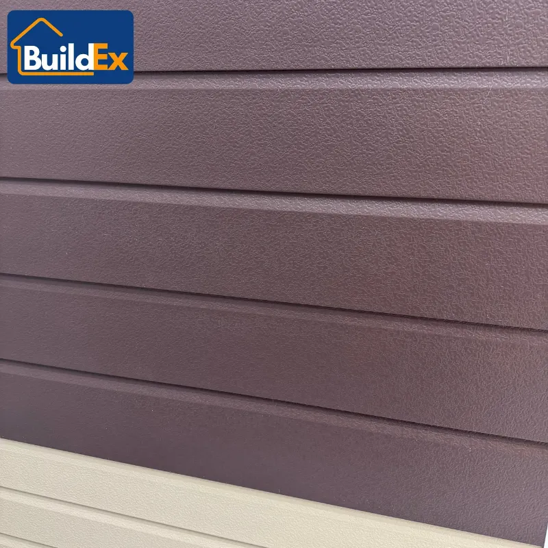 Metal Carved Insulated Wall Panel Decorative Cladding for Prefab House and Container House Polyurethane Sandwich Panels+16mm