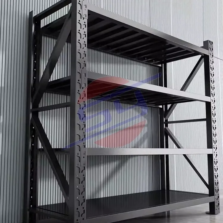 Customizable 4-Tier Metal Pallet Racking Wholesale Warehouse Steel Industrial Garage Storage Units Stacking Racks & Shelves Add layer+1200mm+100kg