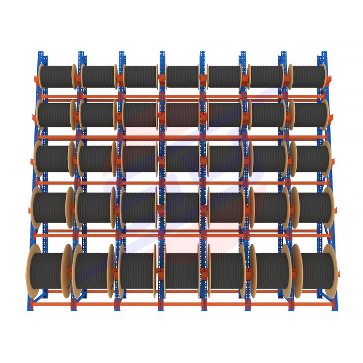 Heavy-Duty Steel Cable Reel Racks for Warehouse Storage Factory Wholesale Corrosion Protection Feature