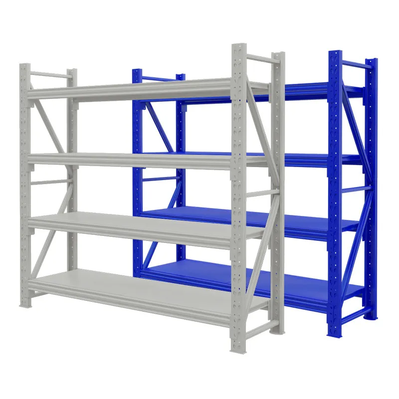 Sanyang 4-Layer Cross Beam Q235 Steel Gray White Medium Warehouse Shelf 200KG Capacity Wholesale Customization Add layer+1200mm+100kg