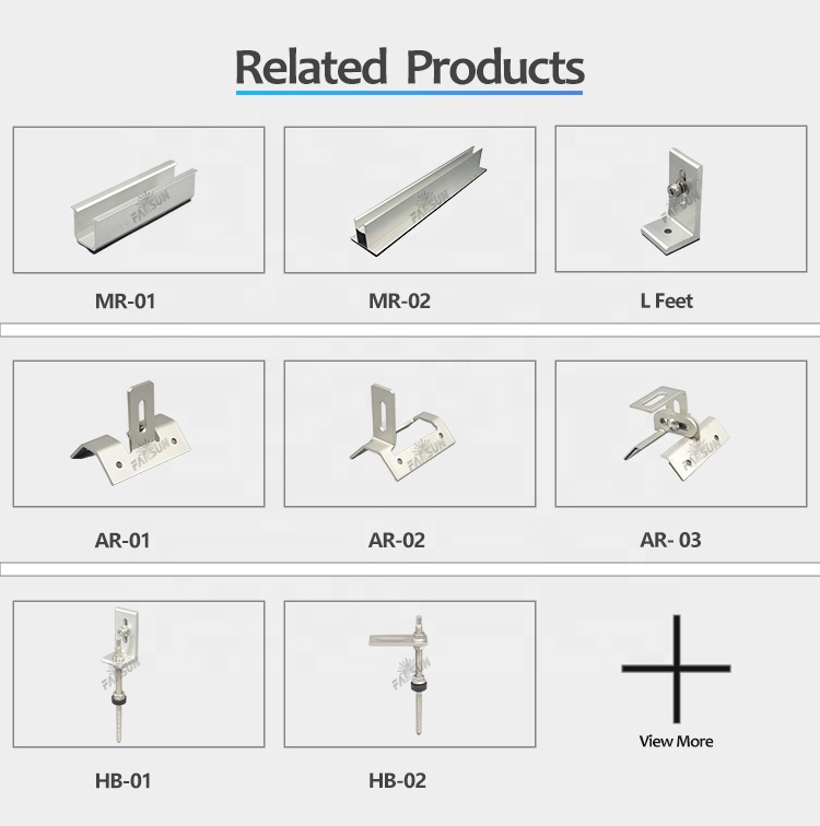 FarSun Solar Structure Rail PV Racking Rail Aluminum Mini Rail
