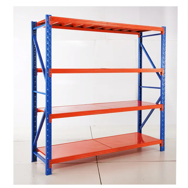 Factory Direct Sales Racks Assembled Column Beam Warehouse Shelves 4 Layers Steel and Iron Storage Racks customizable+Adjustable+450 kg