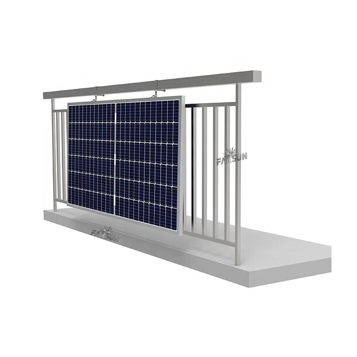 FarSun Flat Roof Solar Veranda Mount Set PV Mount System Balkonsolar
