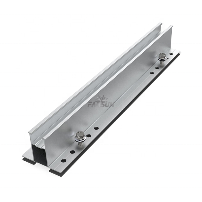 FarSun Mounting System Rail PV Mounting U Rail Solar Mini Rail With Epdm