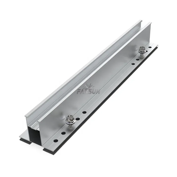 FarSun Mounting System Rail PV Mounting U Rail Solar Mini Rail With Epdm Roof Mounting+0-45°+AL6005-T5&SUS410