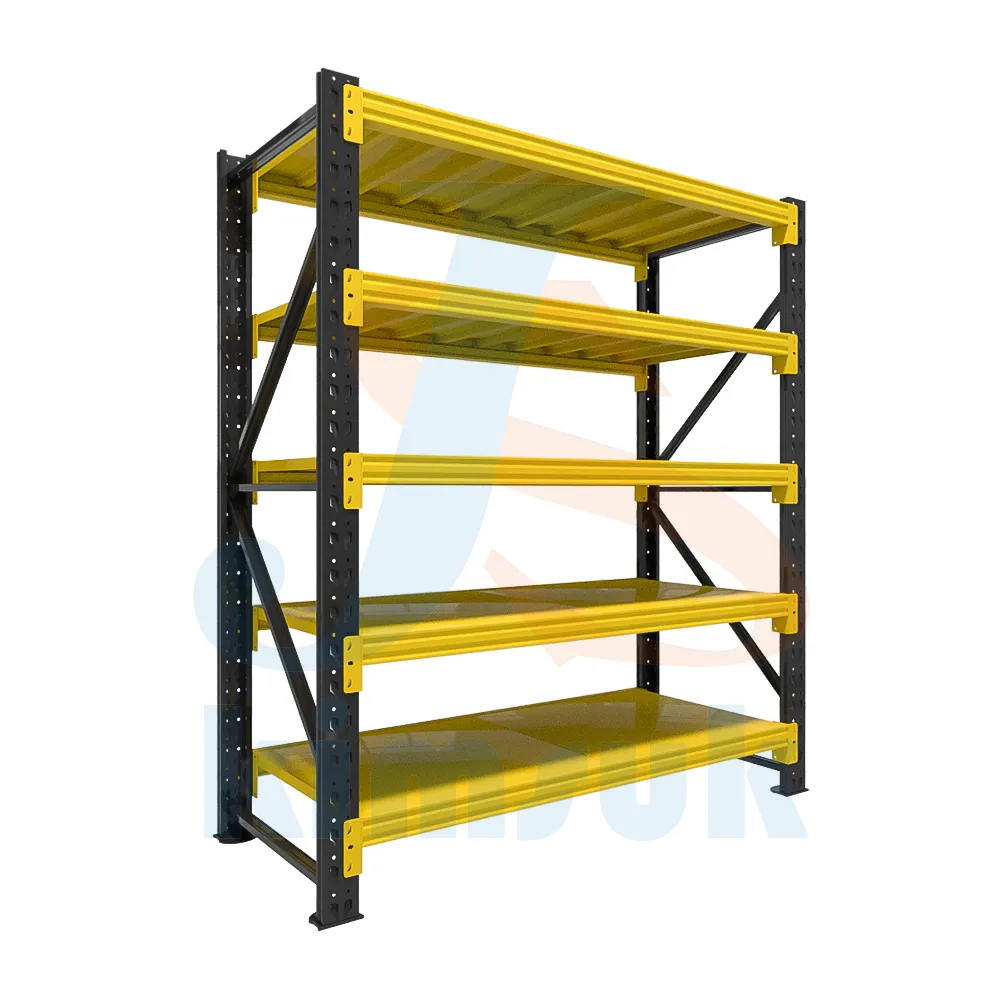 Medium Duty Shelving 4 Tiers Adjustable Metal Steel Manual Storage Industrial Pallet Rack Storage Racks