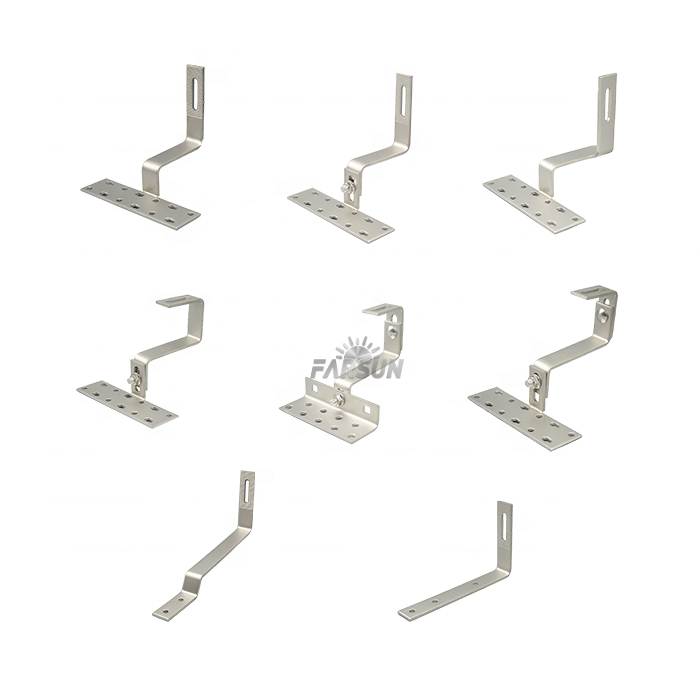 FarSun Solar Roof Mounting System Photovoltaic Parts Adjustable Roof Hook