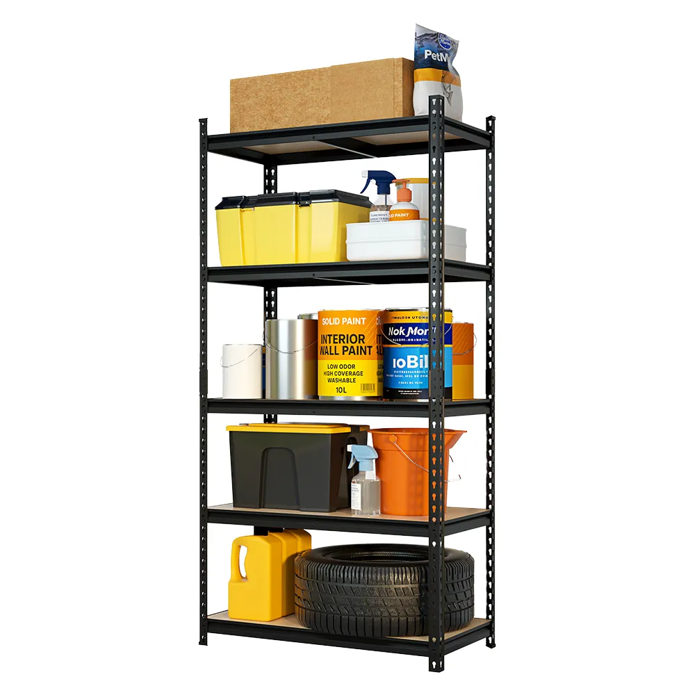 Metal Shelf Easy Assemble Slotted Angle Shelving Bolt Stacking Shelves Goods Shelves Racks Steel Storage Shelf Add layer+1200mm+50kg