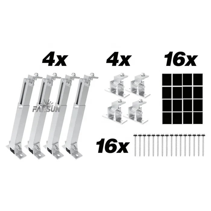 FarSun Solar Mounting Structure Aluminum Metal Roof Support Adjustable Flat or Pitched+Al6005-T5 & SUS304+Ground Mounting