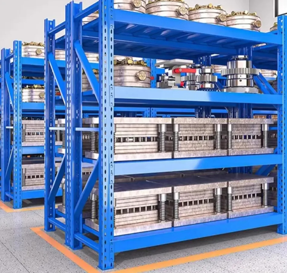 Customizable 5-Layer Portable Steel Truck Spare Tyre Rack Durable Warehouse Stacking Solution Warehouse Storage Shelves