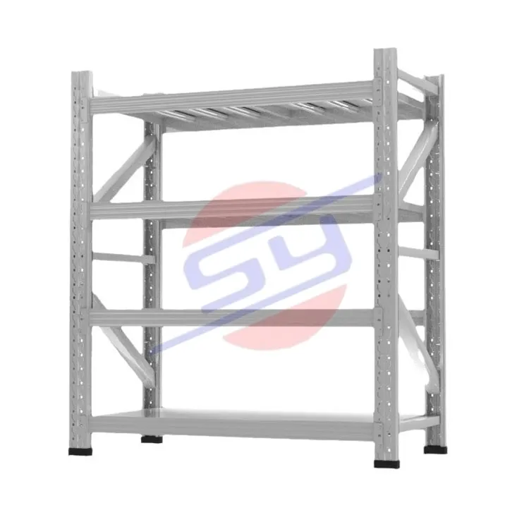 4 Layer Customized Assemble Metal Light Duty Shelves High Quality Industrial Storage Racks Shelving Units for Warehouse Use Customized+Customized+100kg