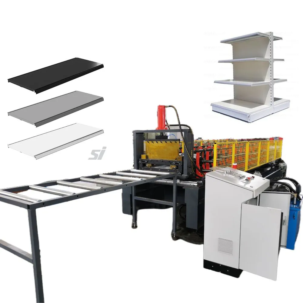 0.7-1.2mm Thickness 250-550mm Width Adjustable Gondole Shelving Shelf Box Panel Roll Forming Machine