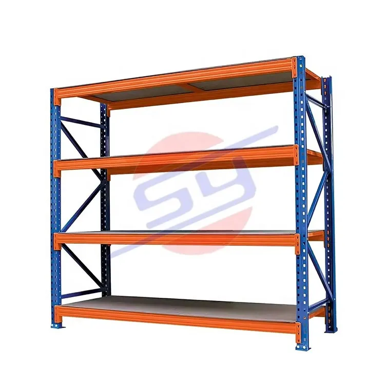 Adjustable Heavy Duty Racking 4 Tier Metal Boltless Storage Racking Industrial Steel Racking 500KG Suitable for Warehouses