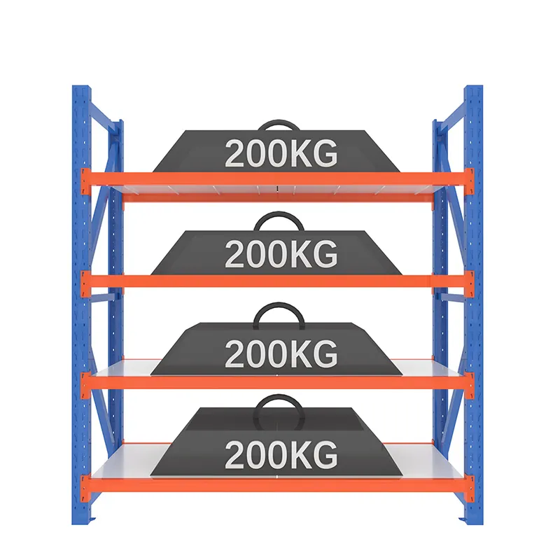High Quality Heavy-Duty Metallic Warehouse Shelf Powder Coating Finish Storage Pallet Racking customized+200kg